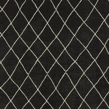 5' X 8' Charcoal And Ivory Trellis Area Rug