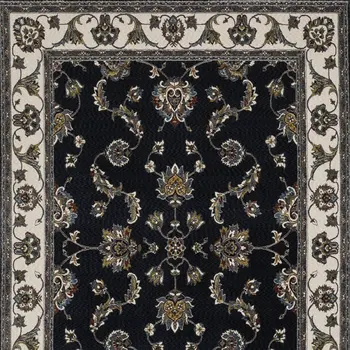 4' X 6' Ivory Oriental Area Rug With Fringe