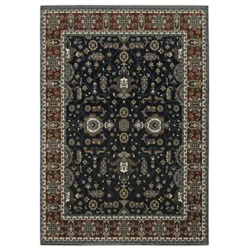 4' X 6' Rust Oriental Area Rug With Fringe