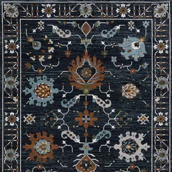 3' X 5' Rust Oriental Area Rug With Fringe