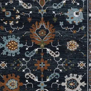 3' X 5' Rust Oriental Area Rug With Fringe