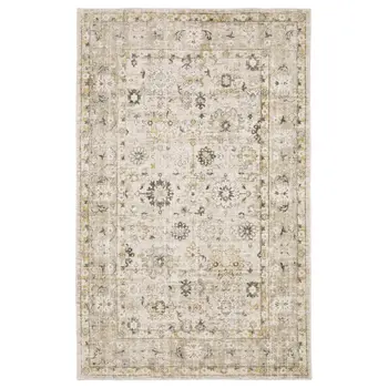 10' Beige And Gold Oriental Hand Tufted Runner Rug