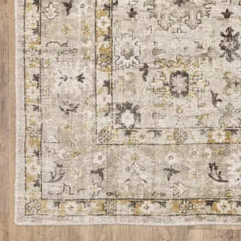 10' Beige And Gold Oriental Hand Tufted Runner Rug