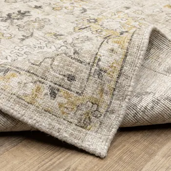 10' Beige And Gold Oriental Hand Tufted Runner Rug