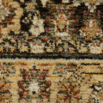 2' X 3' Brown And Gold Oriental Area Rug