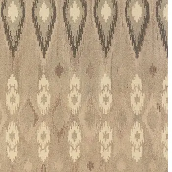 4' X 6' Beige And Ivory Wool Abstract Hand Tufted Area Rug