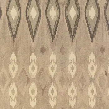 4' X 6' Beige And Ivory Wool Abstract Hand Tufted Area Rug