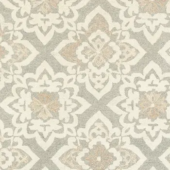 4' X 6' Gray And Sand Wool Geometric Hand Tufted Area Rug