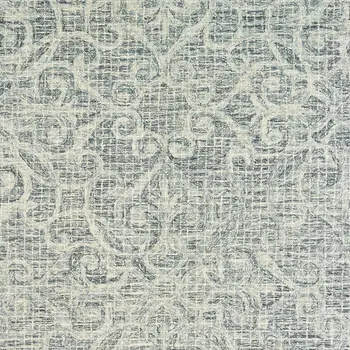 5' X 8' Gray And Ivory Wool Geometric Hand Tufted Area Rug