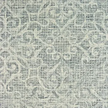 5' X 8' Gray And Ivory Wool Geometric Hand Tufted Area Rug