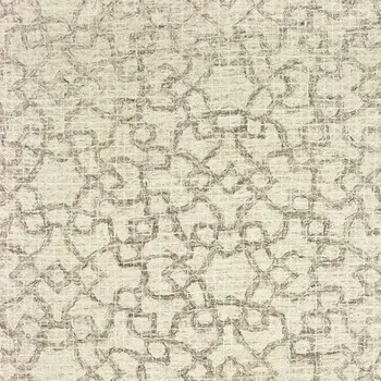5' X 8' Tan And Ivory Wool Geometric Hand Tufted Area Rug