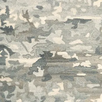 4' X 6' Gray Wool Abstract Hand Tufted Area Rug