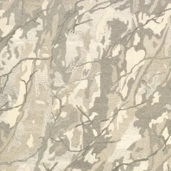 4' X 6' Beige And Ivory Wool Abstract Hand Tufted Area Rug