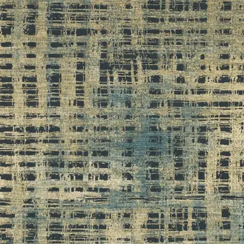 5' X 8' Beige And Blue Geometric Area Rug