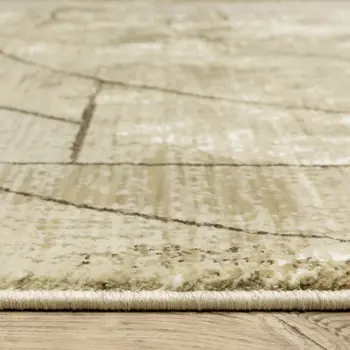5' X 8' Beige And Brown Geometric Area Rug