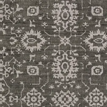 7' X 10' Gray And Ivory Oriental Area Rug