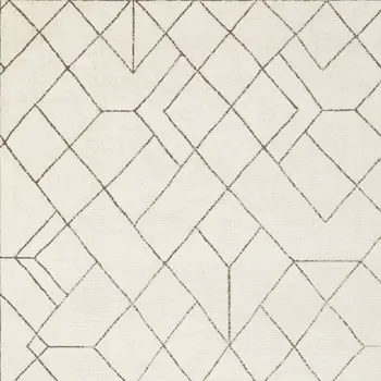 7' X 10' Ivory And Taupe Geometric Area Rug