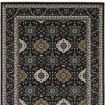 5' X 8' Gold Medallion Area Rug With Fringe