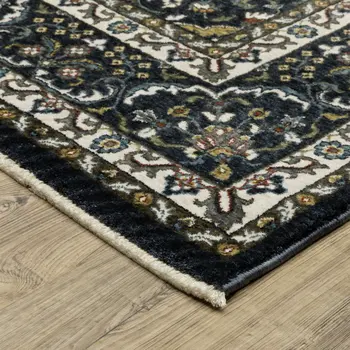 5' X 8' Gold Medallion Area Rug With Fringe
