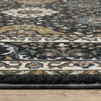 5' X 8' Gold Medallion Area Rug With Fringe