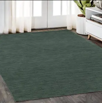 5' X 8' Teal And Blue Wool Hand Tufted Area Rug