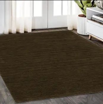 5' X 8' Brown Wool Hand Tufted Area Rug