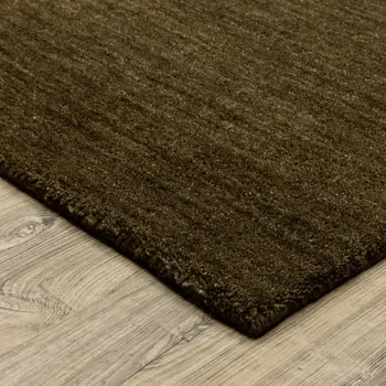 5' X 8' Brown Wool Hand Tufted Area Rug
