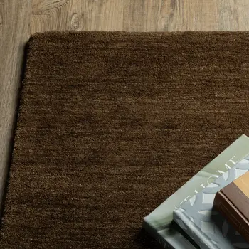 5' X 8' Brown Wool Hand Tufted Area Rug