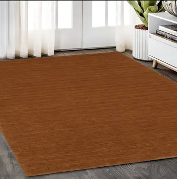 5' X 8' Rust Wool Hand Tufted Area Rug