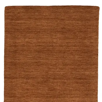 8' Rust Wool Hand Tufted Runner Rug