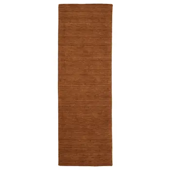 8' Rust Wool Hand Tufted Runner Rug