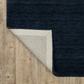 5' X 8' Blue Wool Hand Tufted Area Rug