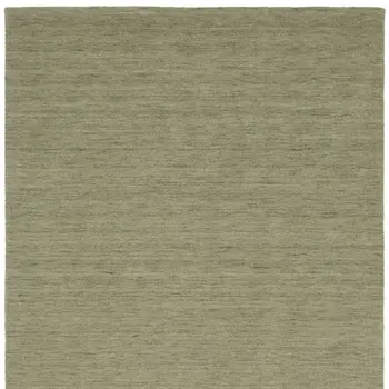 5' X 8' Sage And Green Wool Hand Tufted Area Rug
