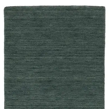 8' Teal And Blue Wool Hand Tufted Runner Rug