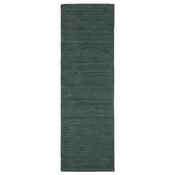 8' Teal And Blue Wool Hand Tufted Runner Rug
