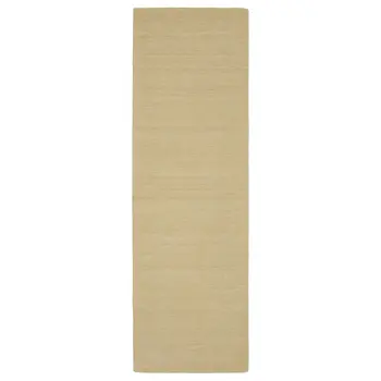 8' Beige Wool Hand Tufted Runner Rug
