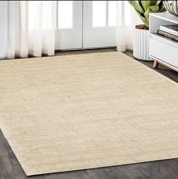5' X 8' Beige And Ivory Striped Hand Tufted Area Rug