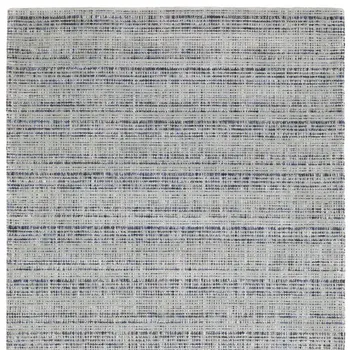 5' X 8' Gray And Blue Striped Hand Tufted Area Rug