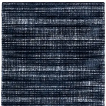 5' X 8' Blue Striped Hand Tufted Area Rug