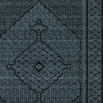 3' X 5' Blue And Teal Medallion Area Rug With Fringe