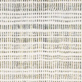 8' Ivory Yellow And Black Striped Runner Rug