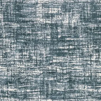 8' Teal And Ivory Geometric Runner Rug