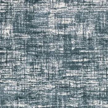 8' Teal And Ivory Geometric Runner Rug