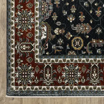 8' Rust Oriental Runner Rug With Fringe