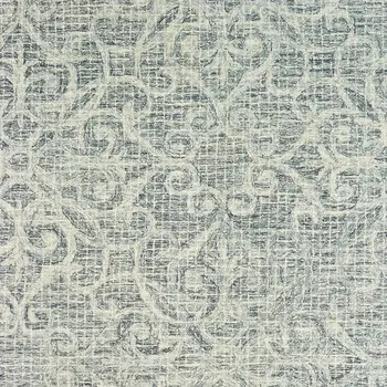 4' X 6' Gray And Ivory Wool Geometric Hand Tufted Area Rug
