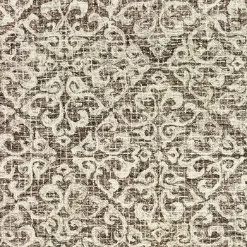 4' X 6' Brown And Ivory Wool Floral Hand Tufted Area Rug