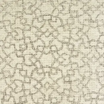 4' X 6' Tan And Ivory Wool Geometric Hand Tufted Area Rug