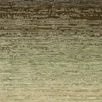 7' X 10' Brown And Green Abstract Area Rug