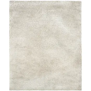 3' X 5' Ivory Shag Hand Tufted Area Rug