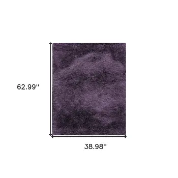 3' X 5' Purple Shag Hand Tufted Area Rug